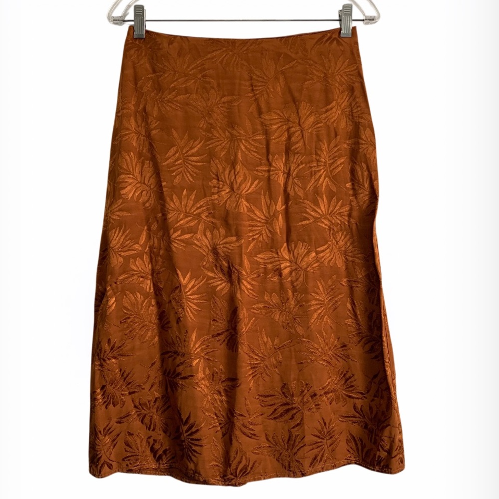 Dress Forum Leaf Print A-Line Skirt